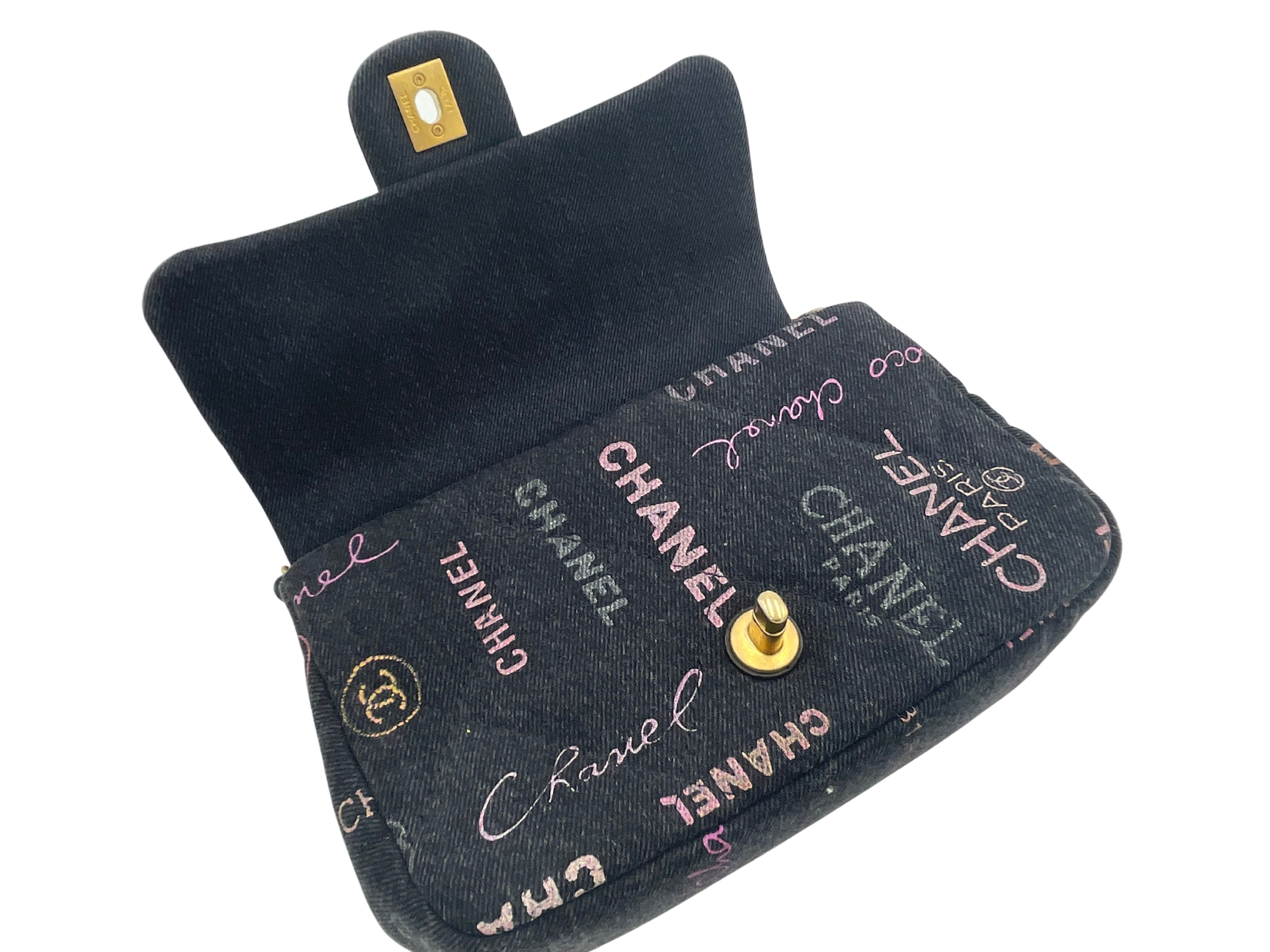 CHANEL デニムスモール チェーンショルダーバッグ AS3134