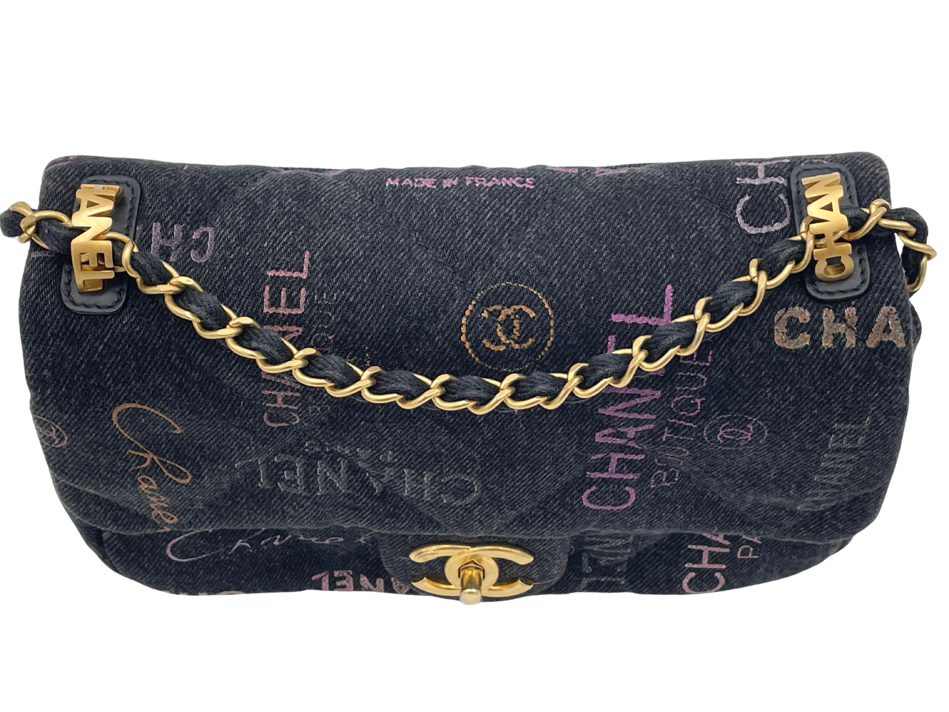 CHANEL デニムスモール チェーンショルダーバッグ AS3134