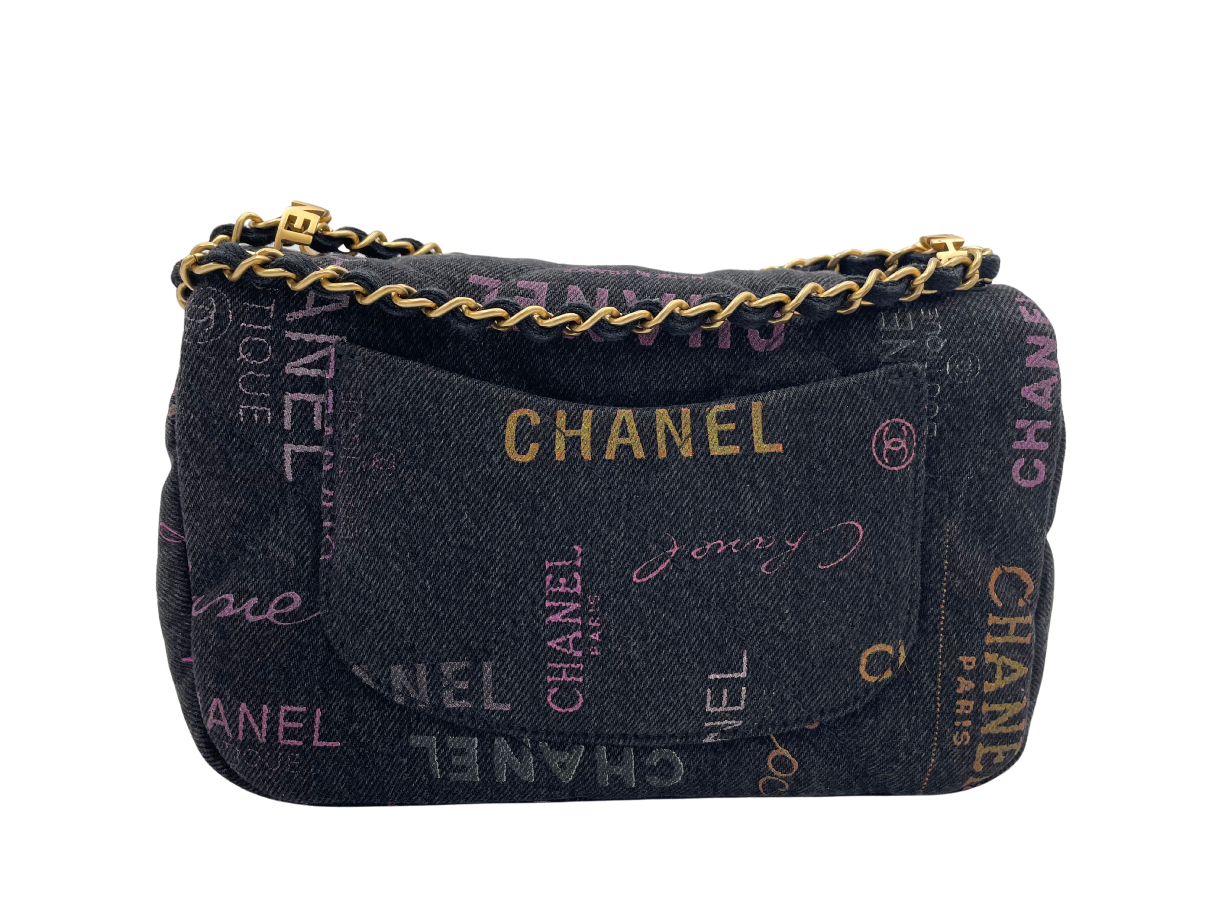 CHANEL デニムスモール チェーンショルダーバッグ AS3134