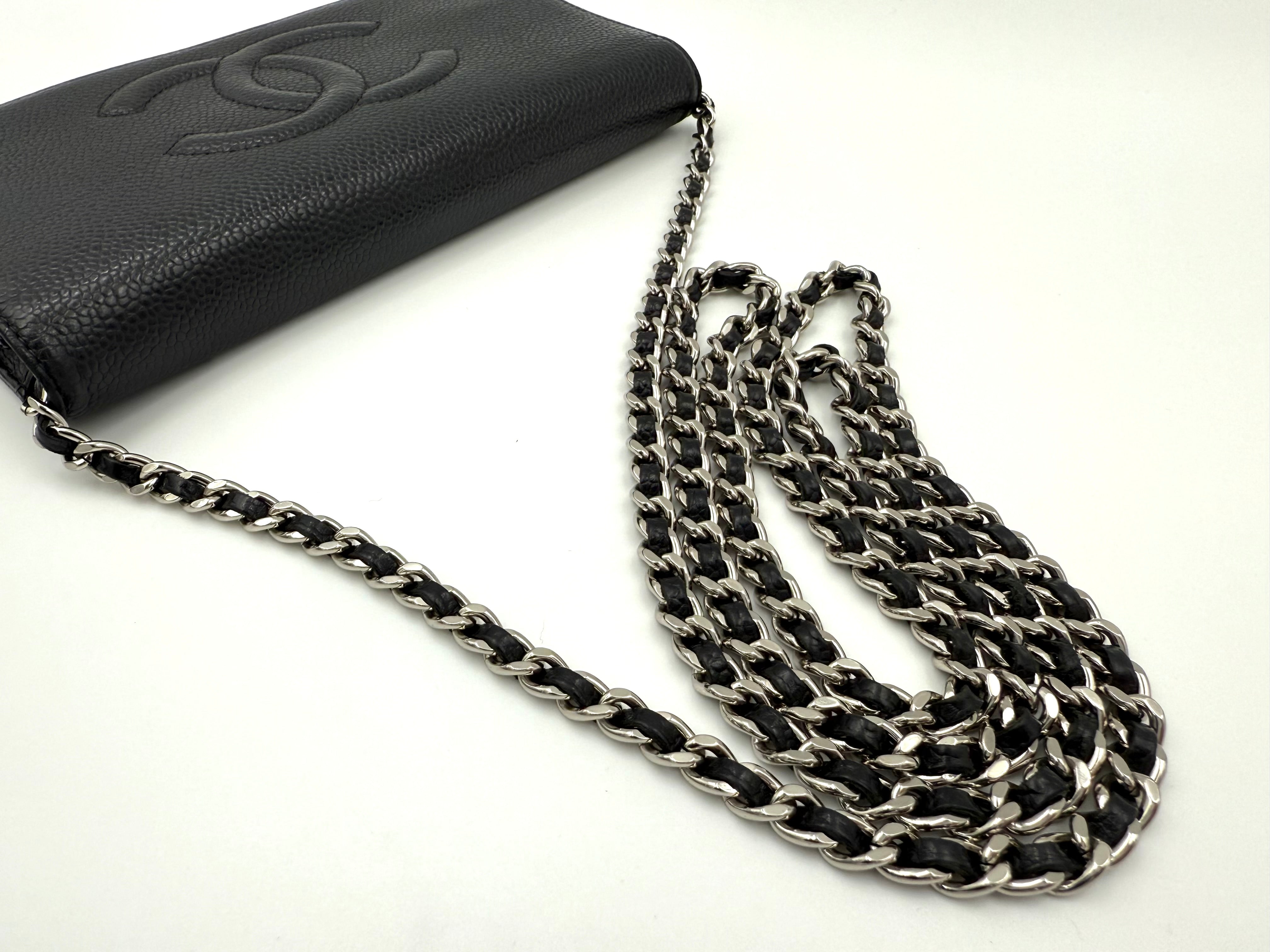 CHANEL チェーンウォレット キャビアスキン